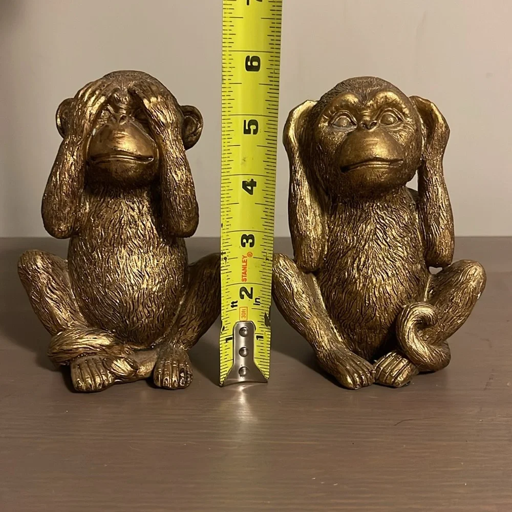 Vintage Handmade “See No Evil Hear No Evil” Monkeys - Picture 5 of 6